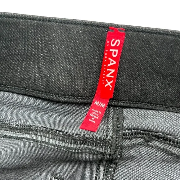 Spanx Distressed Skinny Jeans Women's S High Rise Stretch Denim Raw Hem 20213R - Picture 13 of 15
